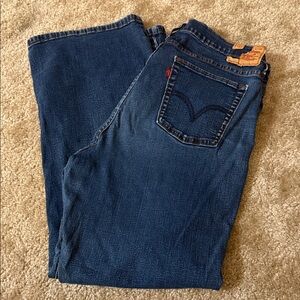 Levi's 512 Dark Blue Jeans with Signature Stitching